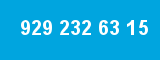 929 232 63 15 929 232 63 15